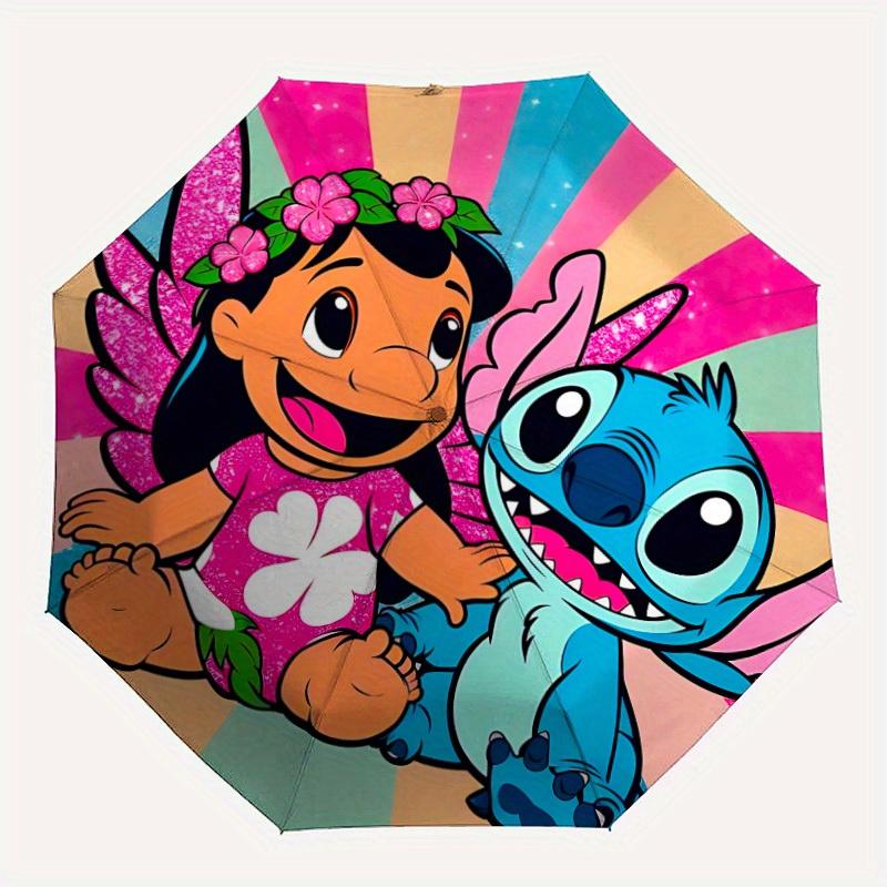 1pc Lilo, Stitch Automatic Folding Umbrella: Compact 8-rib Design Cartoon Travel Companion for Outdoor, Casual Accessory
1pc Lilo, Stitch Automatic Folding Umbrella: Compact 8-rib Design Cartoon Travel Companion for Outdoor, Casual Accessory