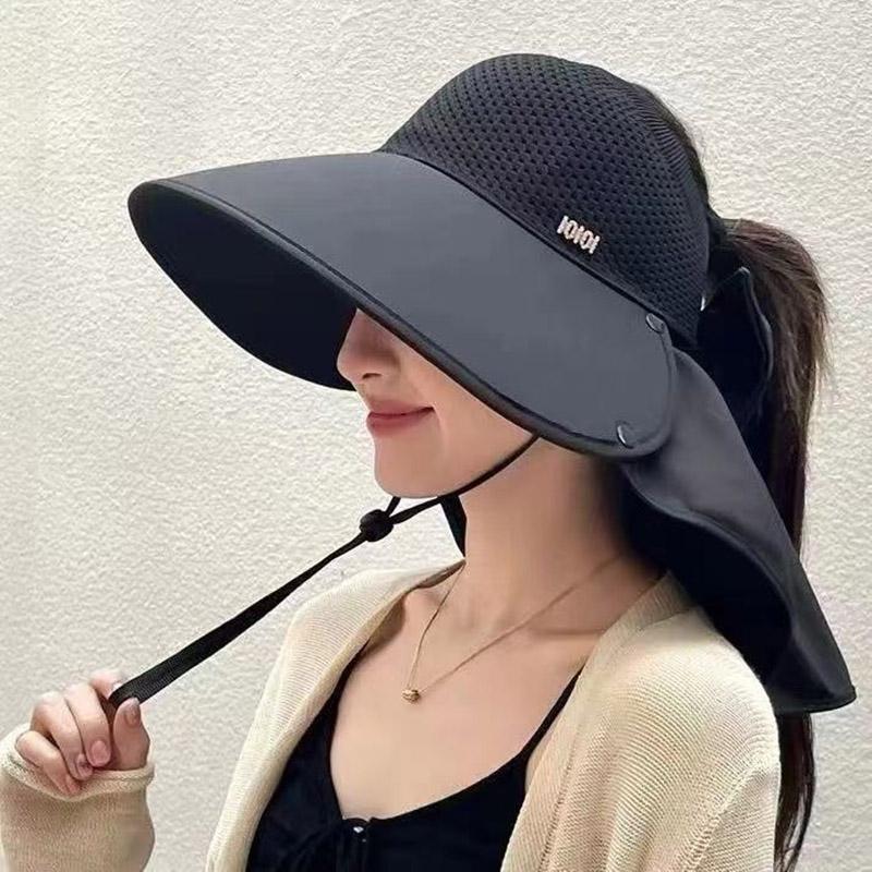 Detachable Shawl Empty Top Hat For Women Sun Protection Ponytail Cap Summer Hollow Bow Fisherman Hats Girls Large Brim Visors one size чорний
Detachable Shawl Empty Top Hat For Women Sun Protection Ponytail Cap Summer Hollow Bow Fisherman Hats Girls Large Brim Visors one size чорний