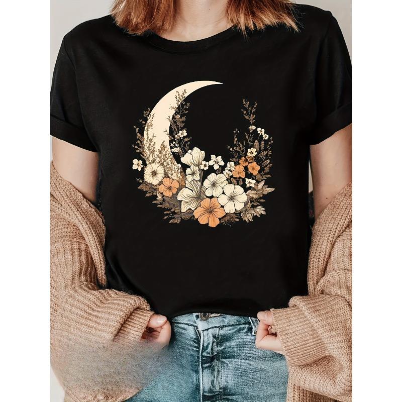 European Size Women S Floral Print T-Shirt - Lightweight 180g/m², Short Sleeve Crew Neck 4XL чорний
European Size Women S Floral Print T-Shirt - Lightweight 180g/m², Short Sleeve Crew Neck 4XL чорний