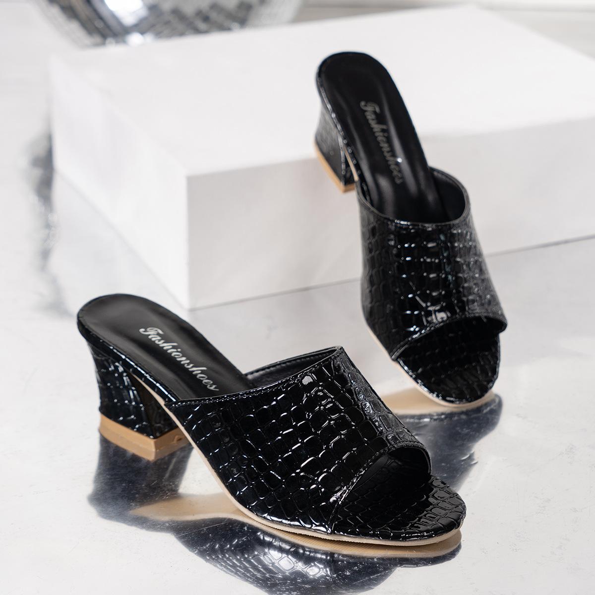 Туфли на толстом каблуке с узором «рыбий рот» и «змея» на высоком каблуке Модные женские сандалии 39 чёрный
Туфли на толстом каблуке с узором «рыбий рот» и «змея» на высоком каблуке Модные женские сандалии 39 чёрный