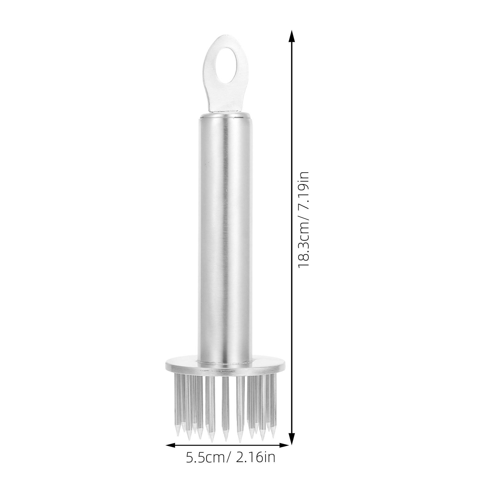 Heavy Duty Meat Tenderizer Machine Stainless Steel Needles for Roasted Pork Chicken Turkey Efficient Meat Insertion Tool Cooking 18.3X5.5X5.5CM
Heavy Duty Meat Tenderizer Machine Stainless Steel Needles for Roasted Pork Chicken Turkey Efficient Meat Insertion Tool Cooking 18.3X5.5X5.5CM