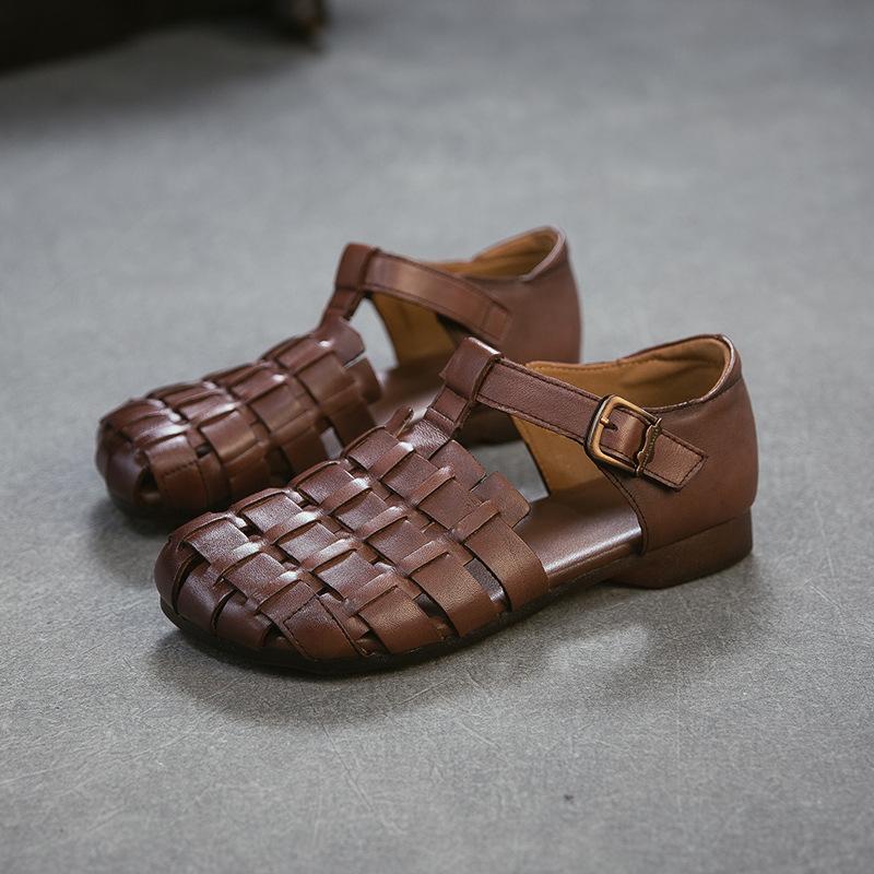 Johnature Genuine Leather Hand Woven Sandals With Belt Buckle Breathable And Comfortable Women s Shoes 41 темно-коричневого кольору
Johnature Genuine Leather Hand Woven Sandals With Belt Buckle Breathable And Comfortable Women s Shoes 41 темно-коричневого кольору