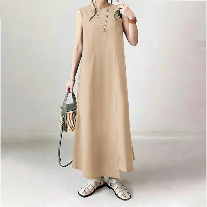 ZANZEA Women Casual Round Neck Sleeveless Long Dress 5XL хакі
ZANZEA Women Casual Round Neck Sleeveless Long Dress 5XL хакі