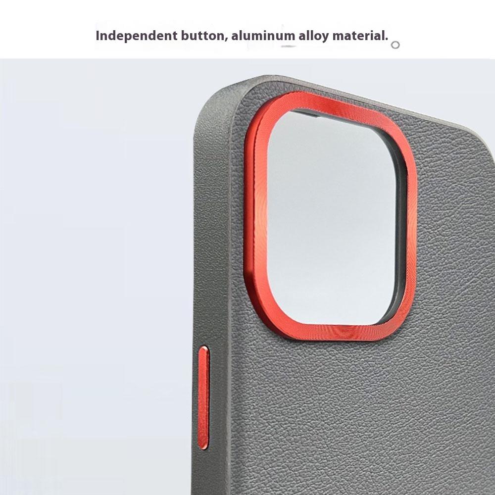 For iPhone 16 Pro Max Case Compatible with MagSafe PU+PC+TPU Phone Cover with Metal Lens Frame Titanium Grey
For iPhone 16 Pro Max Case Compatible with MagSafe PU+PC+TPU Phone Cover with Metal Lens Frame Titanium Grey