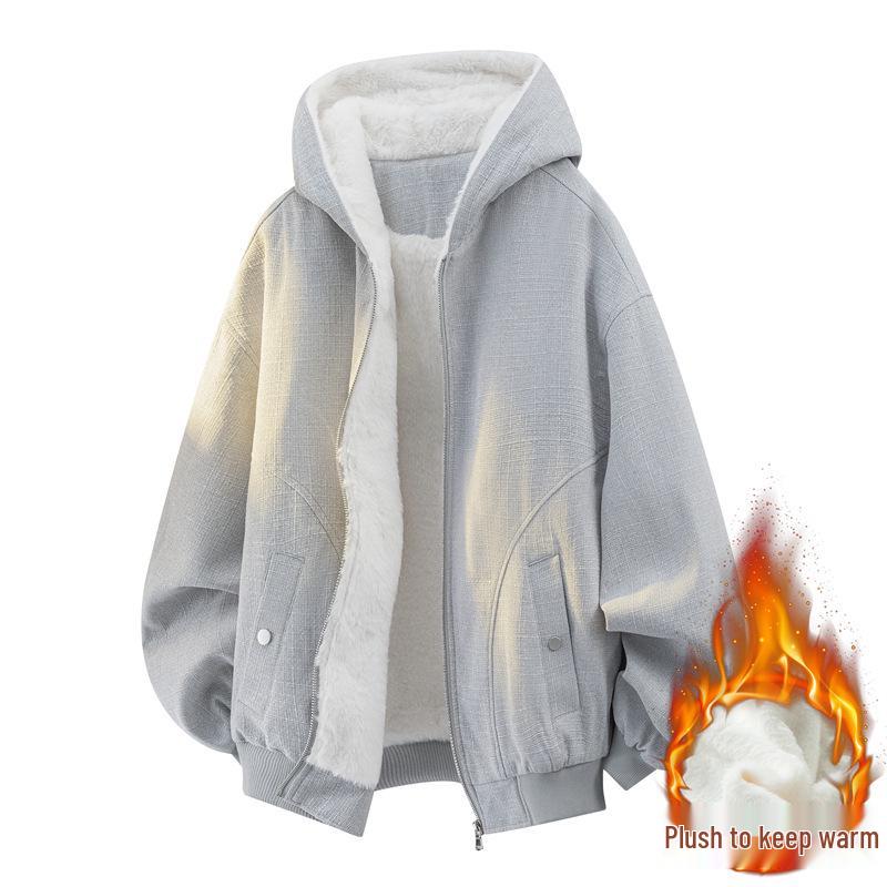 Men s and Women s Plus Size Fleece-Lined Hooded Jacket - Trendy, Versatile, Warm Cotton for Autumn & Winter M
Men s and Women s Plus Size Fleece-Lined Hooded Jacket - Trendy, Versatile, Warm Cotton for Autumn & Winter M