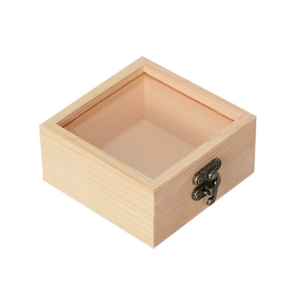 Square Wooden Storage Box with Transparent Lid and Lock for Dried Flowers and Gifts 9x9x4.5 cm
Square Wooden Storage Box with Transparent Lid and Lock for Dried Flowers and Gifts 9x9x4.5 cm