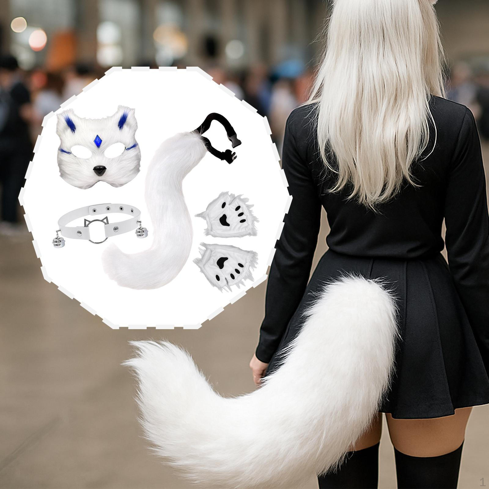 Cat and Tail Set Cosplay Costume Accessories for Party Carnival White Blue
Cat and Tail Set Cosplay Costume Accessories for Party Carnival White Blue