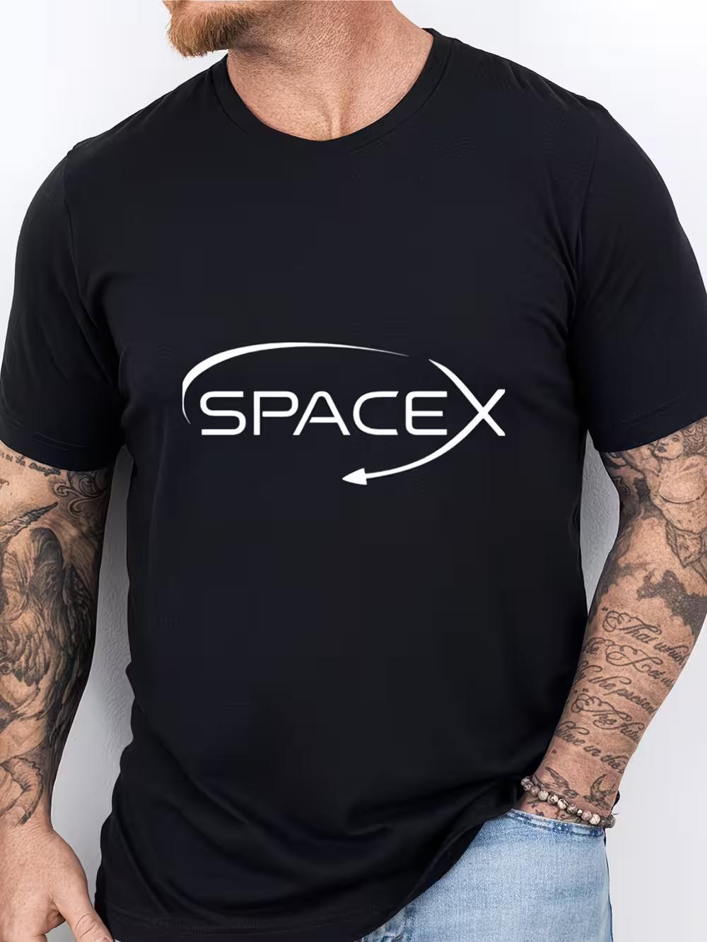 Men s White Blend T-Shirt with Bold SPACEX Graphic Print - Micro-Stretch Knit Fabric L
Men s White Blend T-Shirt with Bold SPACEX Graphic Print - Micro-Stretch Knit Fabric L