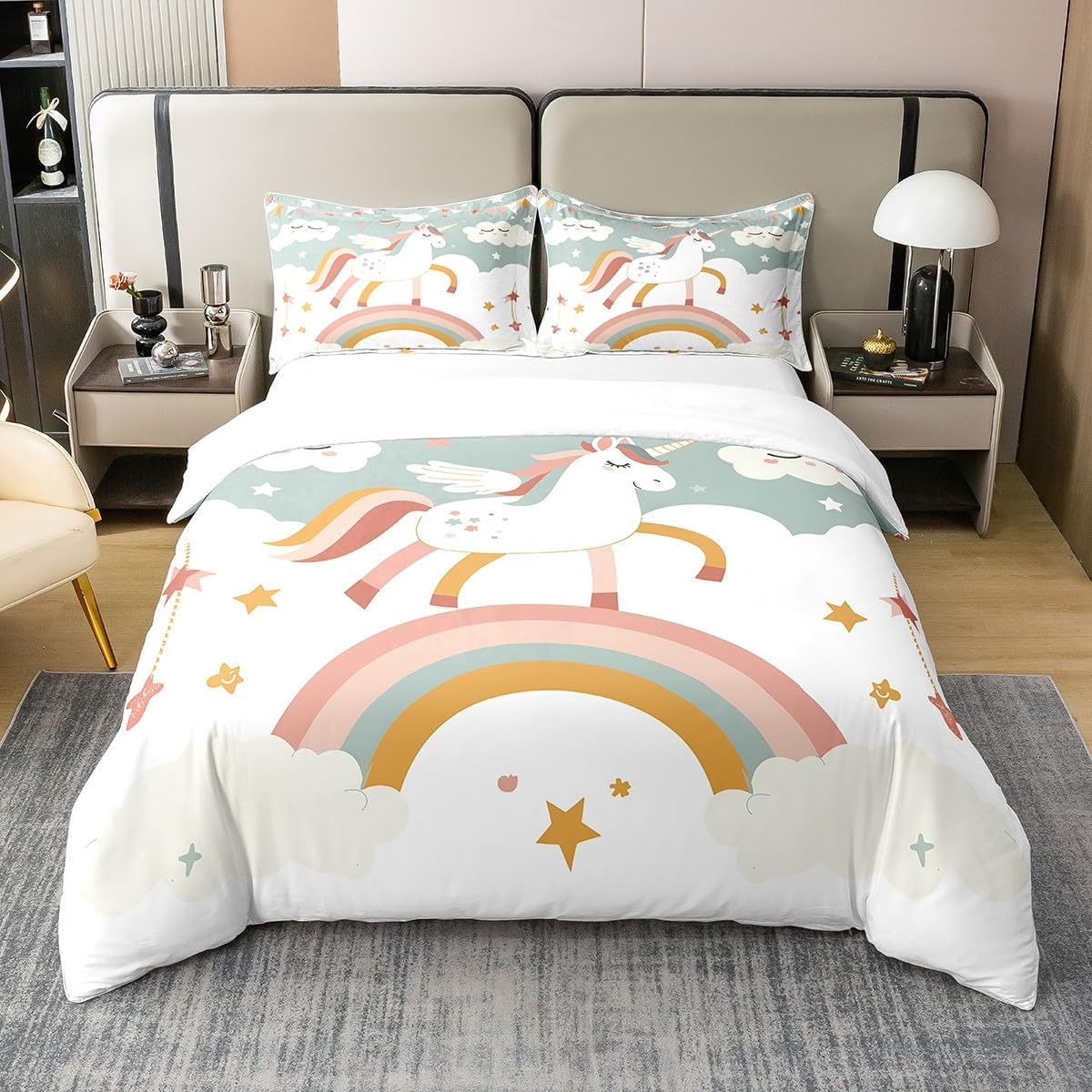 Comforter Kawaii Printed Kids Queen King Size Colorful Stars Cute Animal Bedding Cartoon Kids Set 3 Pcs With 2 S Comforter (quilt)-EU Single(135*200cm)3pcs
Comforter Kawaii Printed Kids Queen King Size Colorful Stars Cute Animal Bedding Cartoon Kids Set 3 Pcs With 2 S Comforter (quilt)-EU Single(135*200cm)3pcs