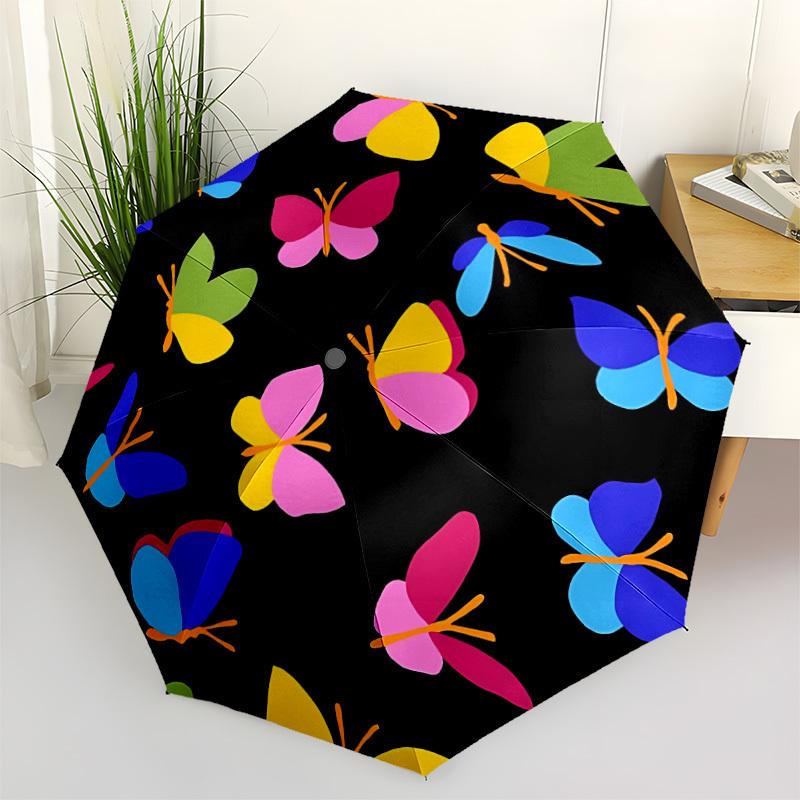 1pc Colorful Butterflies Automatic Umbrella Portable Home Essential Umbrella, Iron Umbrella Structure Suitable for All Seasons yy251123181
1pc Colorful Butterflies Automatic Umbrella Portable Home Essential Umbrella, Iron Umbrella Structure Suitable for All Seasons yy251123181