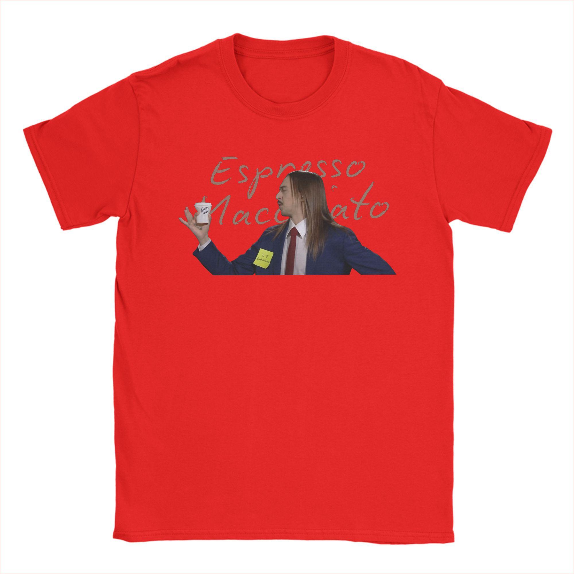 Мужская хлопковая футболка Tommy Cash Espresso с круглым вырезом, посвященная фестивалю «Маккиато» и Евровидению 2025, с коротким рукавом и графическим принтом. S
Мужская хлопковая футболка Tommy Cash Espresso с круглым вырезом, посвященная фестивалю «Маккиато» и Евровидению 2025, с коротким рукавом и графическим принтом. S
