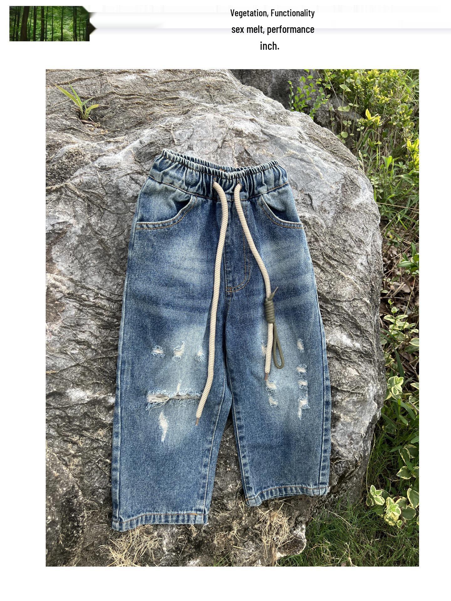 2025 Kids Autumn Loose-Fit Trendy Ripped Drawstring Straight-Leg Jeans 110 cm джинсовый синий
2025 Kids Autumn Loose-Fit Trendy Ripped Drawstring Straight-Leg Jeans 110 cm джинсовый синий