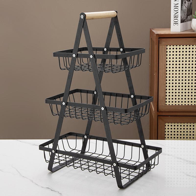 3-Tier Fruit Basket Kitchen Storage Rack Iron Hollow Mesh Living Room Snack Holder Black
3-Tier Fruit Basket Kitchen Storage Rack Iron Hollow Mesh Living Room Snack Holder Black
