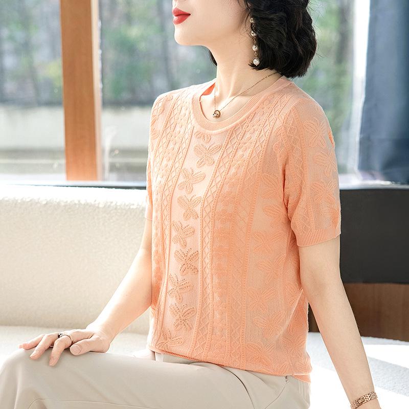 Chic Ice Silk Summer Blouse - Fashionable, Short-Sleeve Top for Stylish Moms L (80-100 jin) помаранчевий
Chic Ice Silk Summer Blouse - Fashionable, Short-Sleeve Top for Stylish Moms L (80-100 jin) помаранчевий