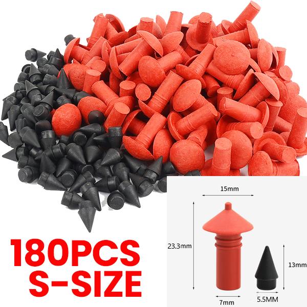 180Pcs Universal Mushroom Shaped Tubeless Tire Repair Insert Sockets Plugs Red Black 7mm 8mm Tire Repair Rubber for Car
180Pcs Universal Mushroom Shaped Tubeless Tire Repair Insert Sockets Plugs Red Black 7mm 8mm Tire Repair Rubber for Car