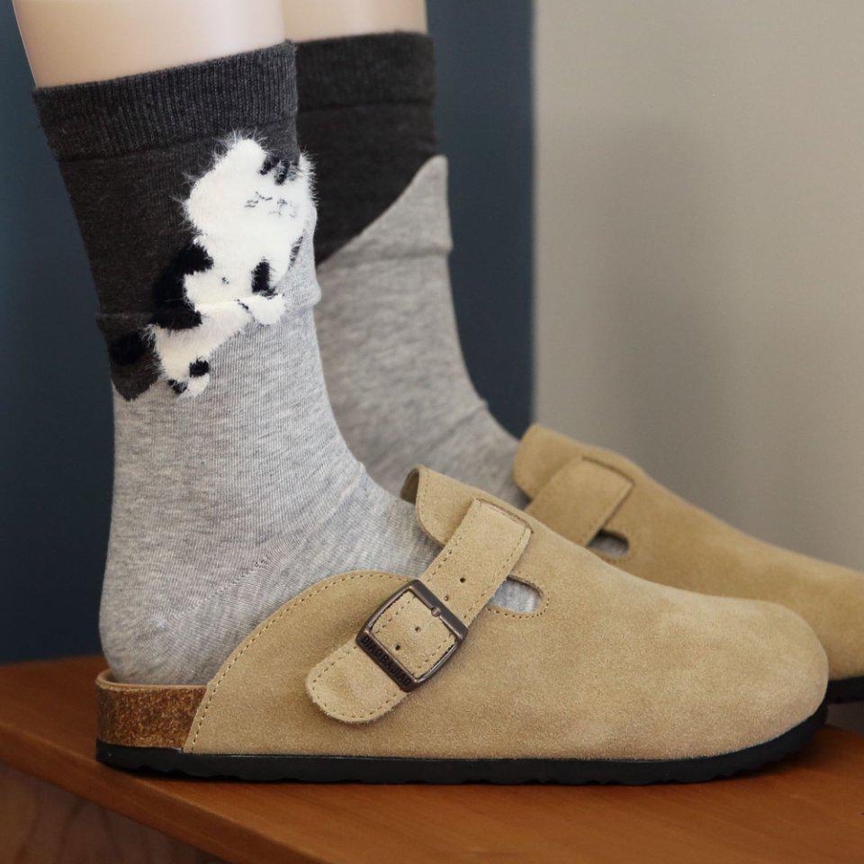 Women s Flocked Mid-Calf Double Ribbed Cartoon Cat Socks One Size світло-сірий колір
Women s Flocked Mid-Calf Double Ribbed Cartoon Cat Socks One Size світло-сірий колір