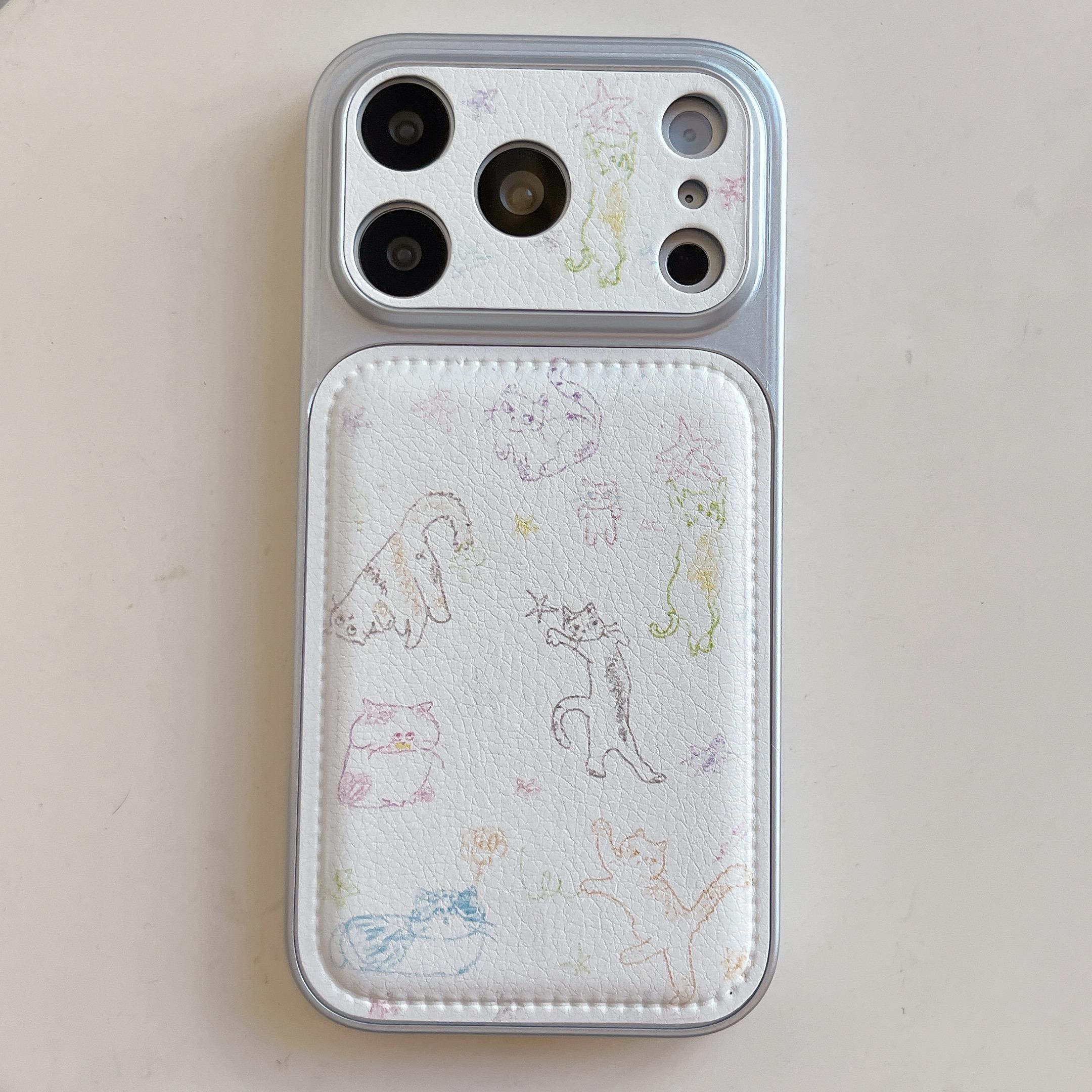 Colorful Lines Drawing Kitty White Artificial Leather Texture Phone Case for iPhone 17 16 15 14 11 12 13 Pro Max Plus Back Cover iPhone 14 Pro
Colorful Lines Drawing Kitty White Artificial Leather Texture Phone Case for iPhone 17 16 15 14 11 12 13 Pro Max Plus Back Cover iPhone 14 Pro