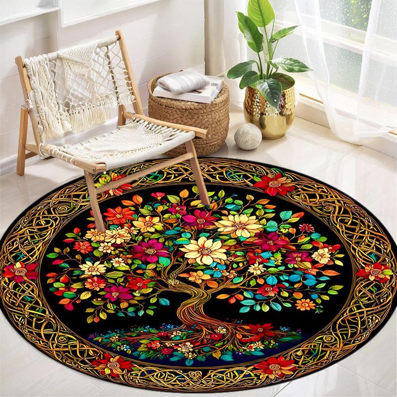 1Pc Tree of Life Circular Print Rug - home decoration Carpet For Living Room Bedroom Flooring Computer Chair Area Rug 80x80cm( 31x31in)
1Pc Tree of Life Circular Print Rug - home decoration Carpet For Living Room Bedroom Flooring Computer Chair Area Rug 80x80cm( 31x31in)