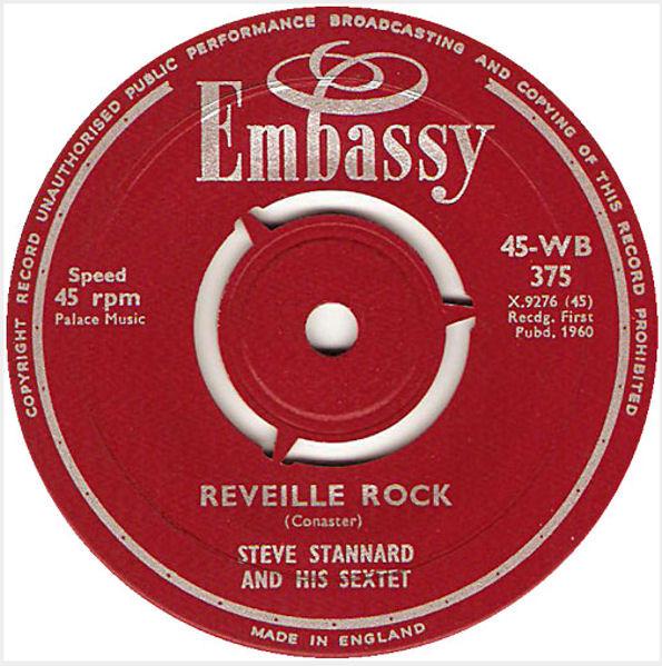 7inch Record STEVE STANNARD & HIS SEXTET / BOBBI - Reveille Rock / Dance With Me 45WB375 Embassy 1960 UK Rock Used
7inch Record STEVE STANNARD & HIS SEXTET / BOBBI - Reveille Rock / Dance With Me 45WB375 Embassy 1960 UK Rock Used
