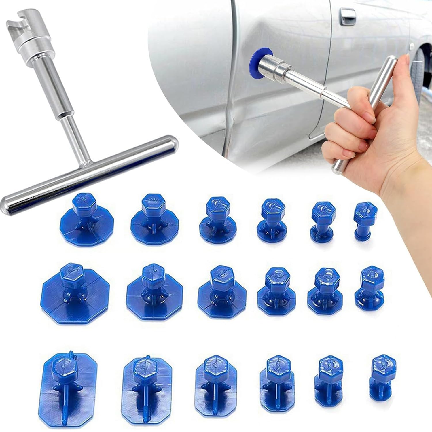 Dent Repair Tab Small Dent Repair Kit Car Dent Puller 19PCS Small Car Dent Puller Kit, Car Dent Removal Tool, Car Body Dent Repair Tool Set, Pain
Dent Repair Tab Small Dent Repair Kit Car Dent Puller 19PCS Small Car Dent Puller Kit, Car Dent Removal Tool, Car Body Dent Repair Tool Set, Pain