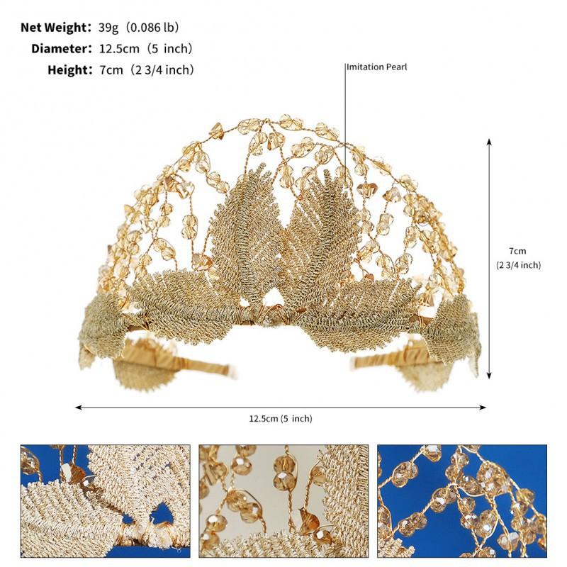 Handmade Beaded Leaves Headband Light Luxury Retro Mesh Crystal Hair Accessories Ethnic Style Wedding Bride Female
Handmade Beaded Leaves Headband Light Luxury Retro Mesh Crystal Hair Accessories Ethnic Style Wedding Bride Female