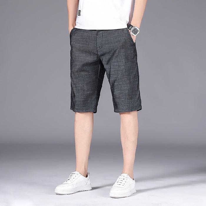 Летние тонкие джинсовые деловые миди-брюки для мужчин, пятиточечные брюки свободного прямого кроя 42
Летние тонкие джинсовые деловые миди-брюки для мужчин, пятиточечные брюки свободного прямого кроя 42