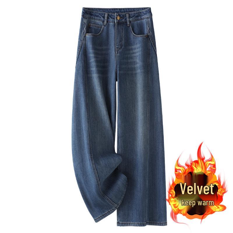 Women s Retro Blue Fleece-Lined Narrow Straight-Leg Jeans, 2024 New, Wide-Leg Casual Drapey Floor-Length Pants for Autumn and Winter. 4XL
Women s Retro Blue Fleece-Lined Narrow Straight-Leg Jeans, 2024 New, Wide-Leg Casual Drapey Floor-Length Pants for Autumn and Winter. 4XL