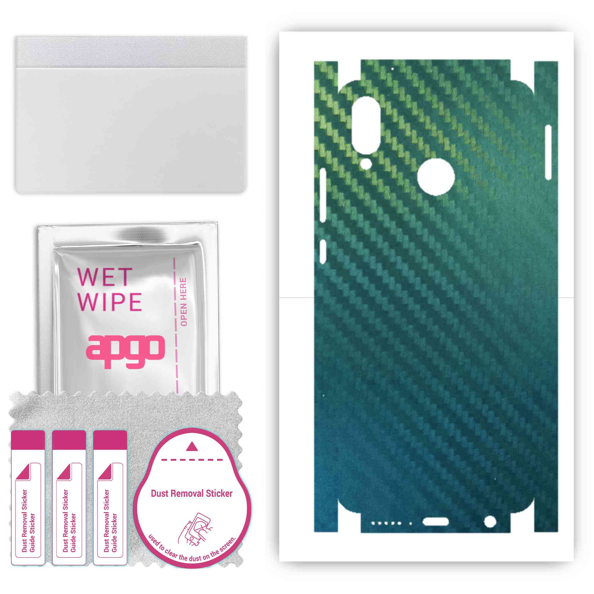 apgo Protective Skin Sticker for the back+sides compatible with Huawei P20 lite, Full Wrap Film, Foil, Vinyl - Pattern Carbon Chameleon CAKA1
apgo Protective Skin Sticker for the back+sides compatible with Huawei P20 lite, Full Wrap Film, Foil, Vinyl - Pattern Carbon Chameleon CAKA1