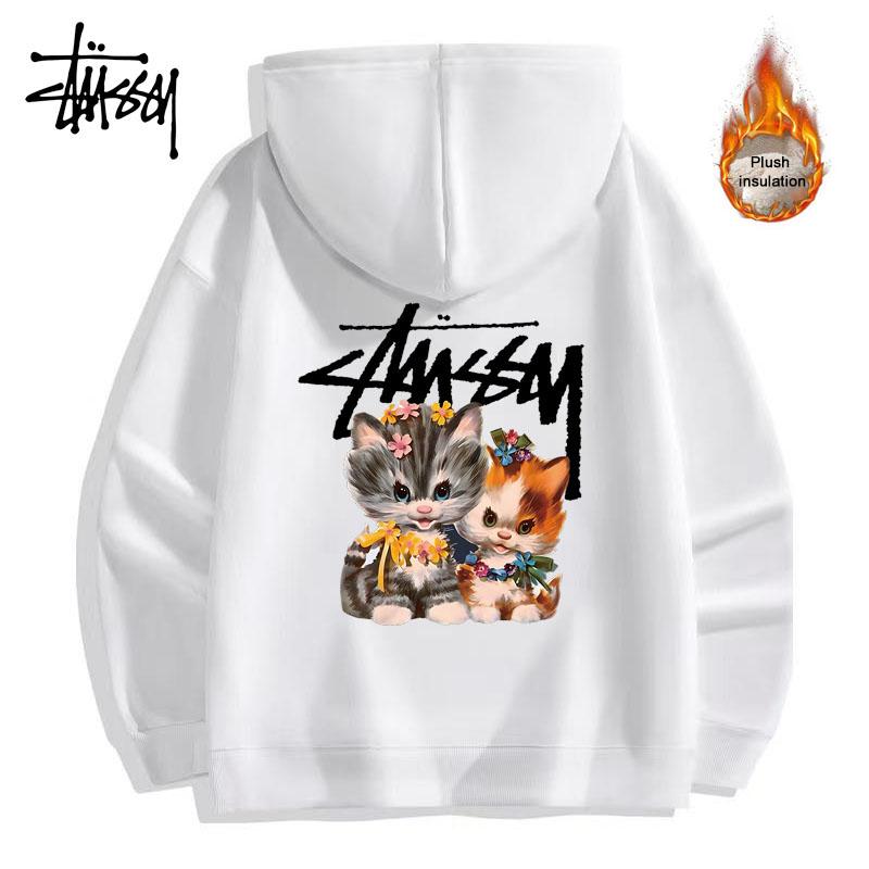 Stussy Autumn/Winter Thickened Silver Fox Plush Warm High Quality Cotton Stussy Cat Print Hoodie
Stussy Autumn/Winter Thickened Silver Fox Plush Warm High Quality Cotton Stussy Cat Print Hoodie