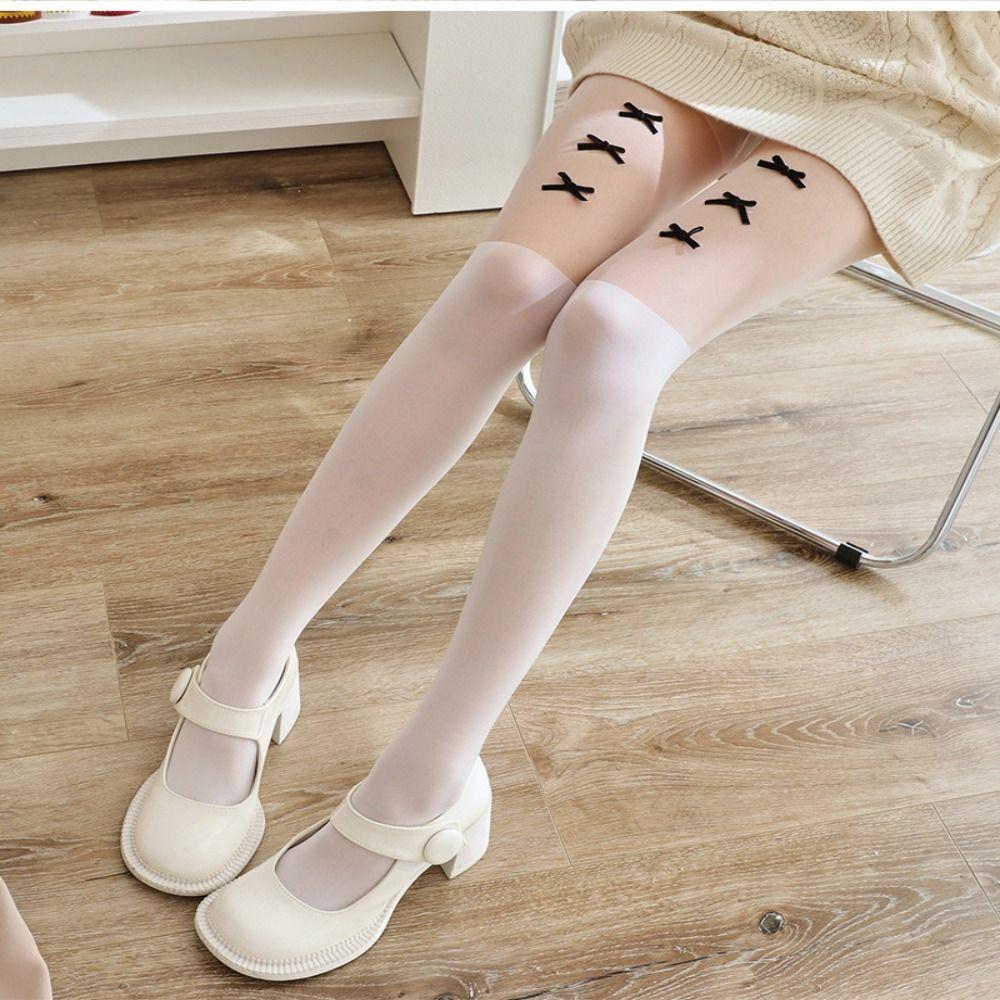 Ultra-thin Women Bow Tights Anti-hook Female Stockings Japanese Bow Lolita Pantyhose Girls
Ultra-thin Women Bow Tights Anti-hook Female Stockings Japanese Bow Lolita Pantyhose Girls