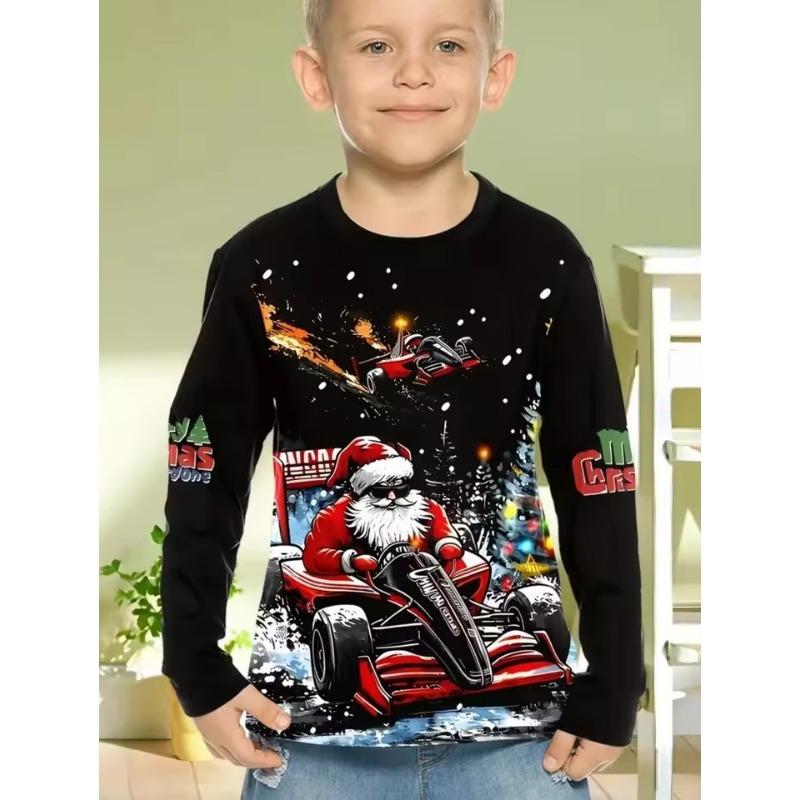 Рождественская детская футболка Модный принт Мальчик Футболка с длинным рукавом Милый круглый вырез Унисекс Топ Праздничная Повседневная Детская одежда 130
Рождественская детская футболка Модный принт Мальчик Футболка с длинным рукавом Милый круглый вырез Унисекс Топ Праздничная Повседневная Детская одежда 130