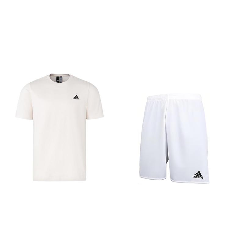 Adidas Solid Color Logo Round Neck Short Sleeve T-Shirt Breathable Loose Fit Shorts Casual Sports Set Unisex sets White IT4332+AC5254 S
Adidas Solid Color Logo Round Neck Short Sleeve T-Shirt Breathable Loose Fit Shorts Casual Sports Set Unisex sets White IT4332+AC5254 S