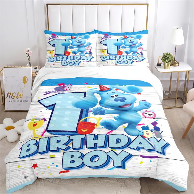 Blue Puppy & Friends Cartoon Print Bedding Set, Kids Educational Show Character Bed Linen(1 * duvet cover + 2 * pillowcase, without core) 135x200cm
Blue Puppy & Friends Cartoon Print Bedding Set, Kids Educational Show Character Bed Linen(1 * duvet cover + 2 * pillowcase, without core) 135x200cm