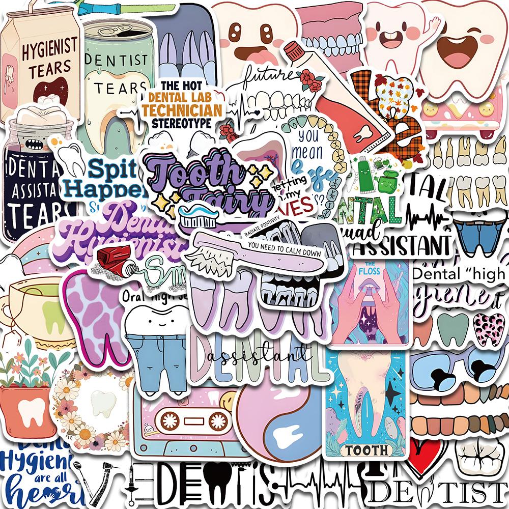 50PCS Dental Stickers Dentist Scrapbook Graffiti Laptop DIY Dentist Store Health Luggage Cartoon Graffiti Exquisite Stickers
50PCS Dental Stickers Dentist Scrapbook Graffiti Laptop DIY Dentist Store Health Luggage Cartoon Graffiti Exquisite Stickers
