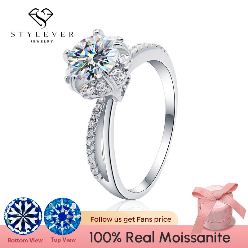 Stylever Роскошные 1CT Сертифицированные Кольца с Муассанитом для Женщин Стерлингового Серебра 925 Пробы Вечность Обручальные Свадебные Модные Изящные Ювелирные Изделия
Stylever Роскошные 1CT Сертифицированные Кольца с Муассанитом для Женщин Стерлингового Серебра 925 Пробы Вечность Обручальные Свадебные Модные Изящные Ювелирные Изделия