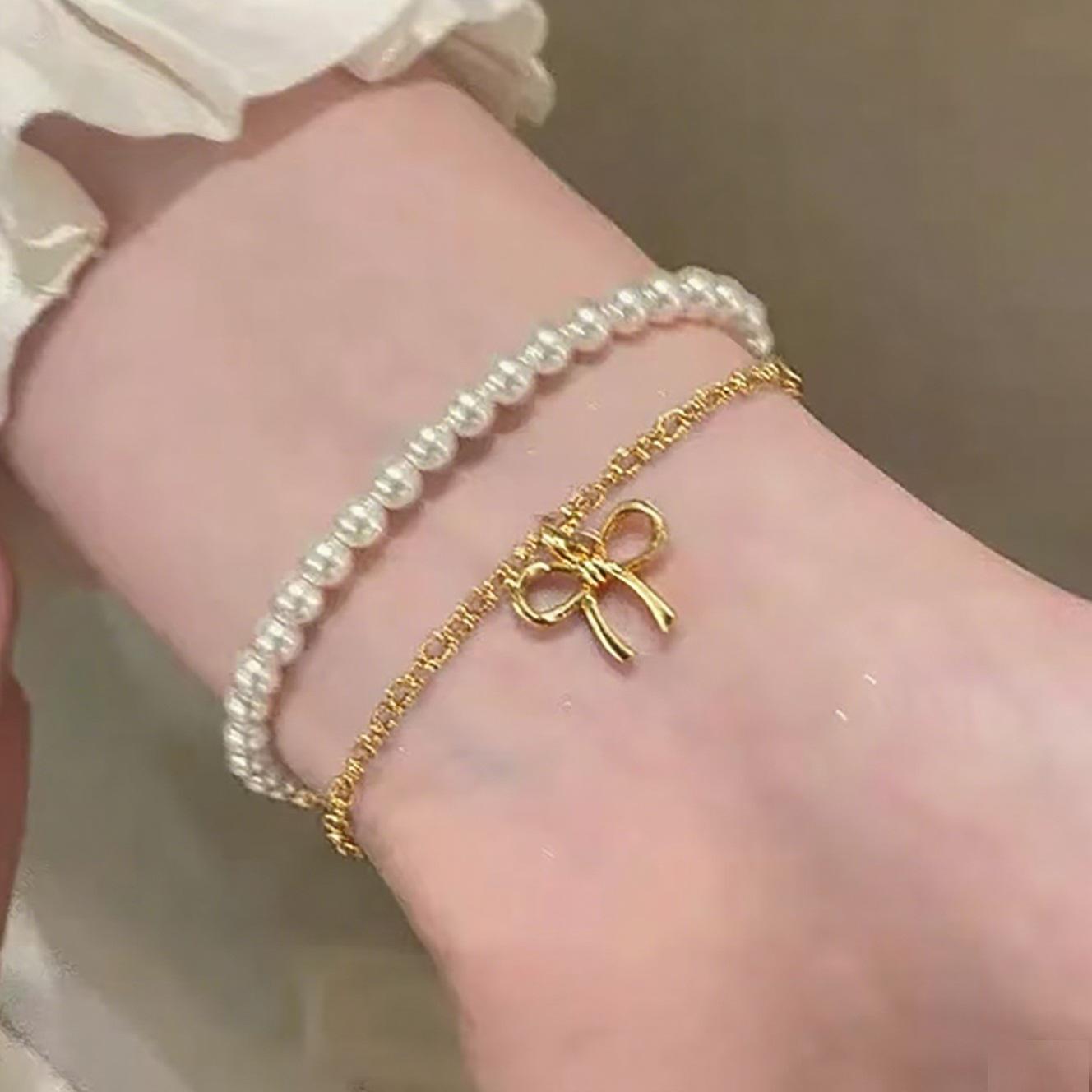 Hot-selling imitation pearl butterfly section shape bracelet, creative personalized style jewelry
Hot-selling imitation pearl butterfly section shape bracelet, creative personalized style jewelry