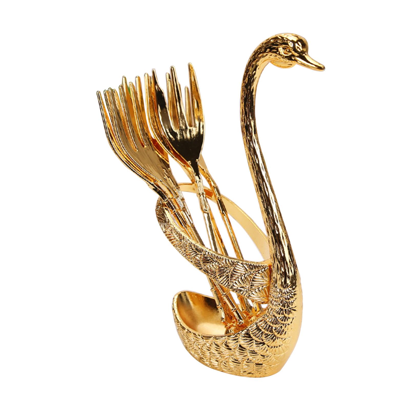 6 шт. вилок для фруктов из нержавеющей стали, ложек для помешивания, металлических столовых приборов для десерта с держателем для хранения в виде лебедя для торта, кофе 2 золотой
6 шт. вилок для фруктов из нержавеющей стали, ложек для помешивания, металлических столовых приборов для десерта с держателем для хранения в виде лебедя для торта, кофе 2 золотой