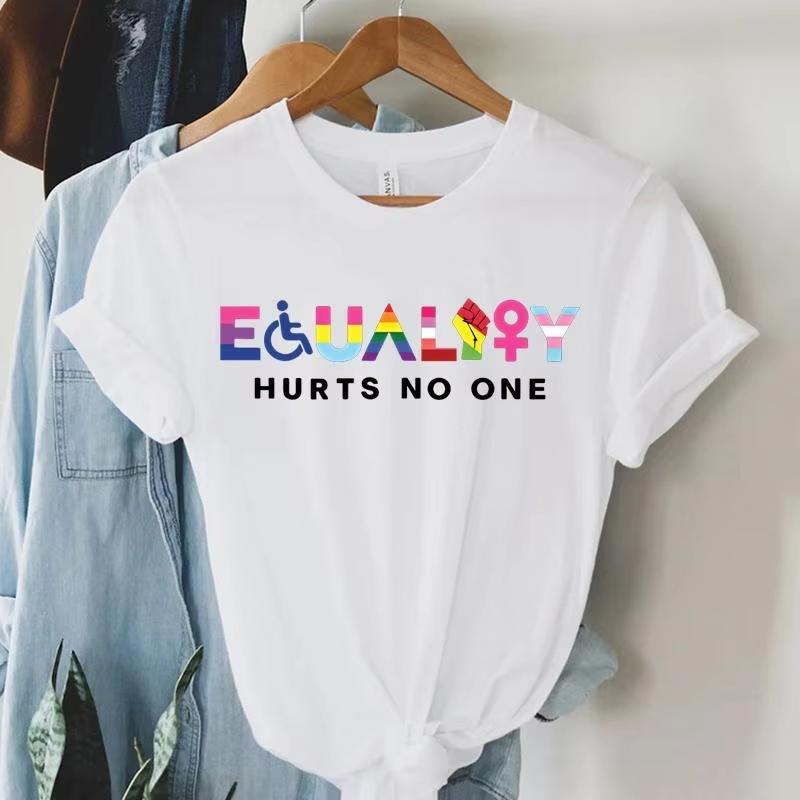 New Feminist Equality Hurts No One LGBTQ Print T Shirts Women Casual Round Neck Tees Top Summer Cool Loose Short Sleeve 3XL
New Feminist Equality Hurts No One LGBTQ Print T Shirts Women Casual Round Neck Tees Top Summer Cool Loose Short Sleeve 3XL