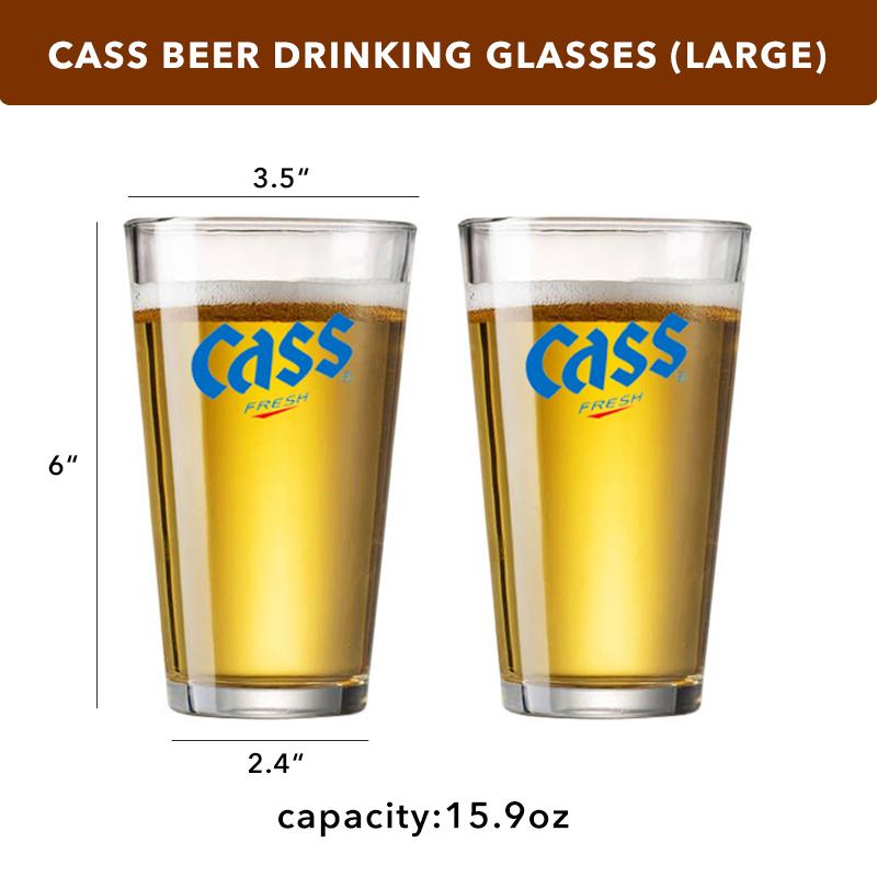 Cass Beer Glasses Drinking Glasses Pint Glasses Water Glasses Tumblers Design for Cold Beverages Home Parties Mixing Glassware 501-600ml
Cass Beer Glasses Drinking Glasses Pint Glasses Water Glasses Tumblers Design for Cold Beverages Home Parties Mixing Glassware 501-600ml