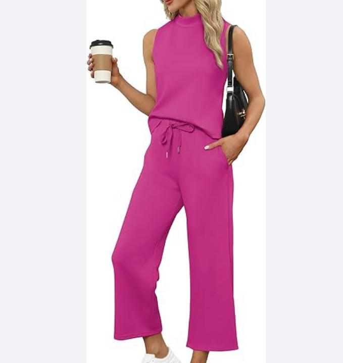 Women s Light Blue Sleeveless Top and Wide Leg Pants Two-Piece Set, Casual Outfit XXL розы красного
Women s Light Blue Sleeveless Top and Wide Leg Pants Two-Piece Set, Casual Outfit XXL розы красного