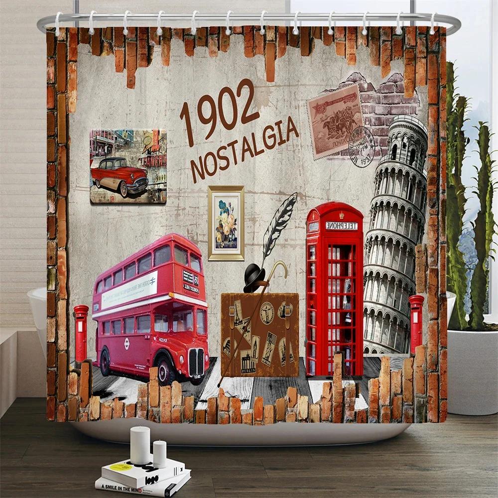 Retro Style 3D Print Shower Curtains Paris Tower Street View Telephone Booth Bath Curtain Waterproof Polyester Bathroom Curtain W60H190(CM)-1 Pcs
Retro Style 3D Print Shower Curtains Paris Tower Street View Telephone Booth Bath Curtain Waterproof Polyester Bathroom Curtain W60H190(CM)-1 Pcs