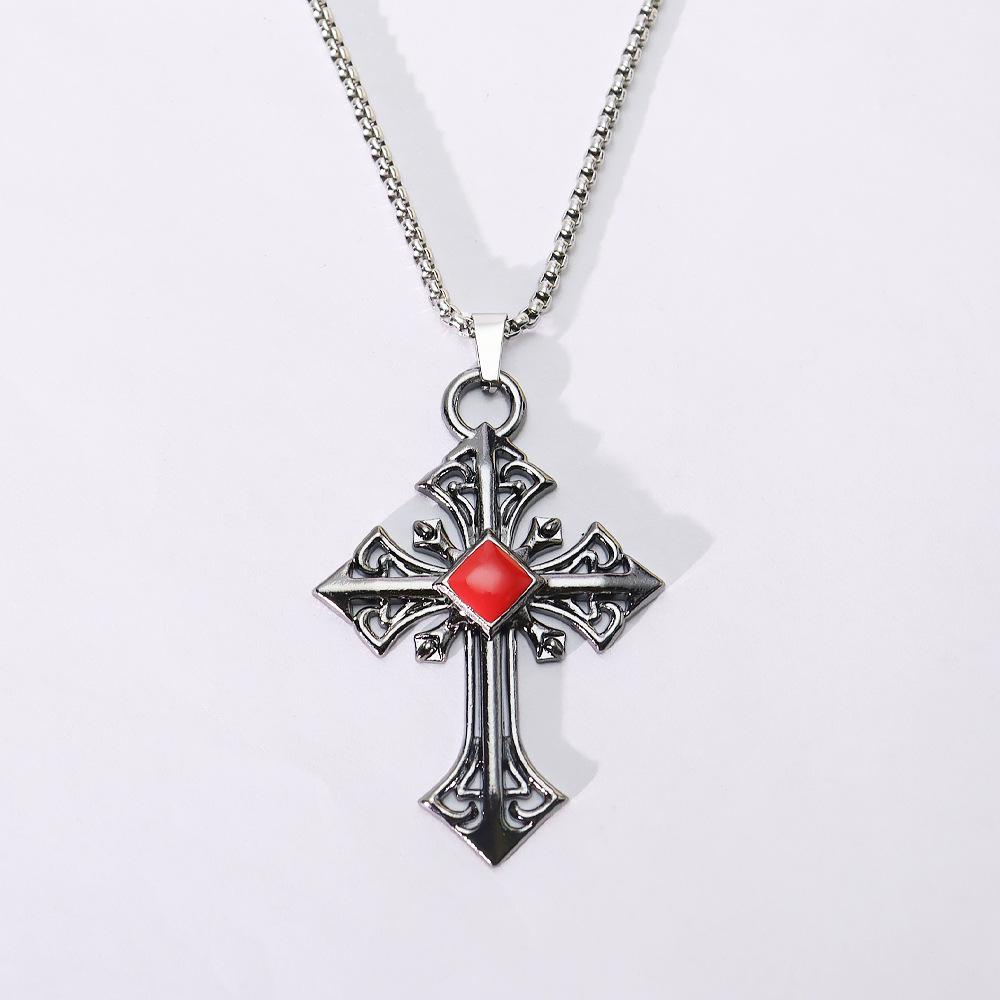 Hip Hop Style Personalized Cross Pendant Necklace - Retro European & American Versatile Sweater Chain Pendant with Stainless Steel Chain 50cm
Hip Hop Style Personalized Cross Pendant Necklace - Retro European & American Versatile Sweater Chain Pendant with Stainless Steel Chain 50cm