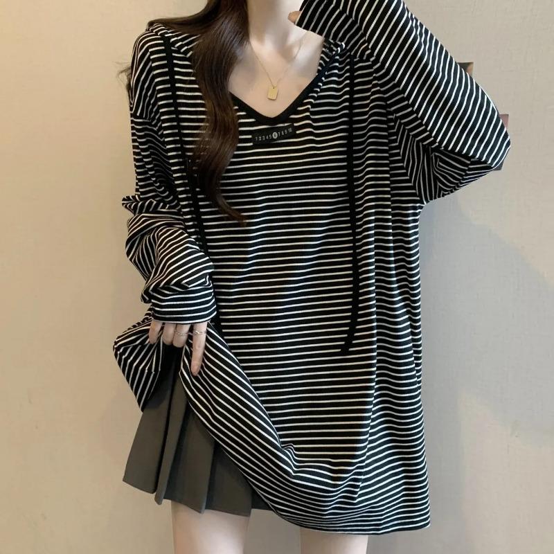 New Large Size Lazy Style Striped Hooded Long-sleeved Women s Autumn Loose Slimming Versatile Casual Top 4XL чорний
New Large Size Lazy Style Striped Hooded Long-sleeved Women s Autumn Loose Slimming Versatile Casual Top 4XL чорний