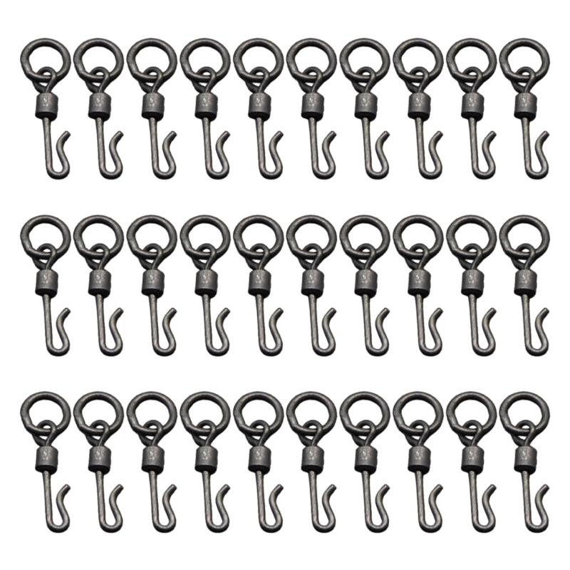 30Pieces Set Fishing Connectors Set Copper Plated Metal Pin Bearing Rolling Swivels Snap For Lures Hook Tackle Accessory
30Pieces Set Fishing Connectors Set Copper Plated Metal Pin Bearing Rolling Swivels Snap For Lures Hook Tackle Accessory