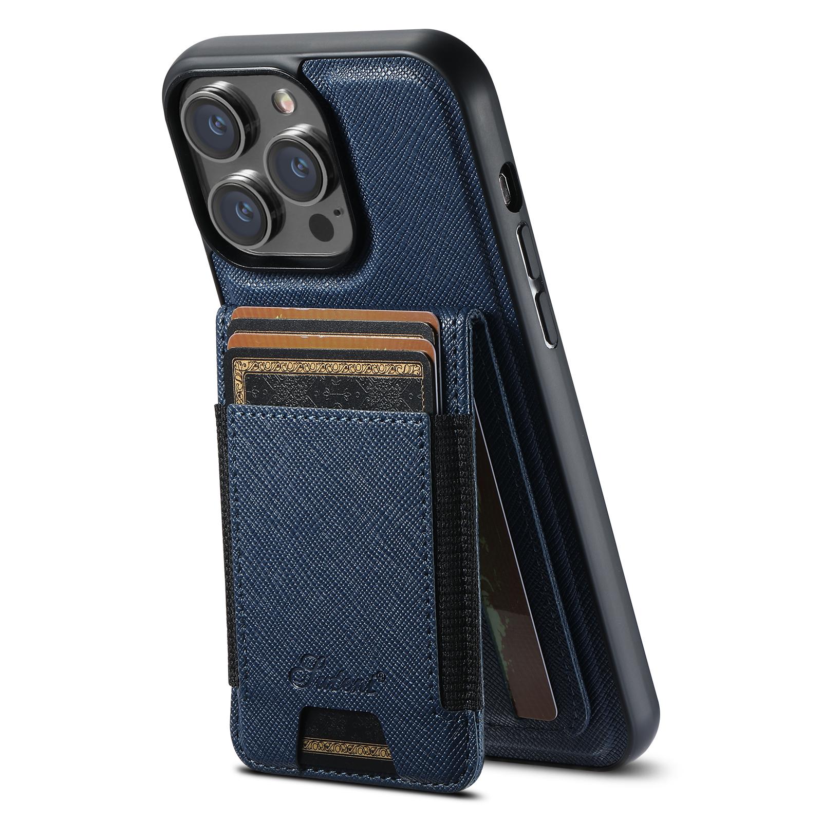 SUTENI H17 For iPhone 13 Pro Magnetic Case Cross Texture Leather Phone Back Cover with Detachable Card Bag Blue
SUTENI H17 For iPhone 13 Pro Magnetic Case Cross Texture Leather Phone Back Cover with Detachable Card Bag Blue