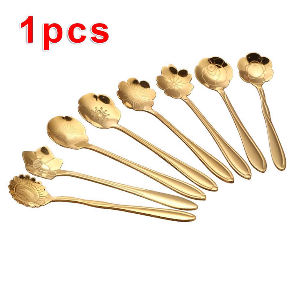 Exquisite Stainless Steel Flower Shape Coffee Sugar Spoon Dessert Gold Teaspoon High Quality Random Style 125*28cm CHINA
Exquisite Stainless Steel Flower Shape Coffee Sugar Spoon Dessert Gold Teaspoon High Quality Random Style 125*28cm CHINA