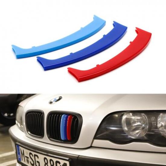 ///Решетка и накладки в цветах M для BMW E46 3-Series 4-дверный 99-01 с 10-лучевой решеткой
///Решетка и накладки в цветах M для BMW E46 3-Series 4-дверный 99-01 с 10-лучевой решеткой