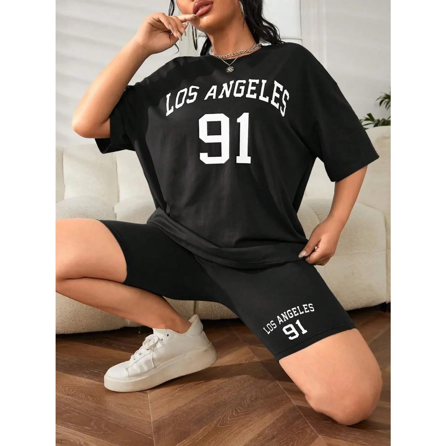 Los Angeles Jersey Number 91 Graphic T-Shirts Set Women Street Breathable 2 Piece Set Cool Casual Shorts Elasticity T Shirts S чёрный
Los Angeles Jersey Number 91 Graphic T-Shirts Set Women Street Breathable 2 Piece Set Cool Casual Shorts Elasticity T Shirts S чёрный