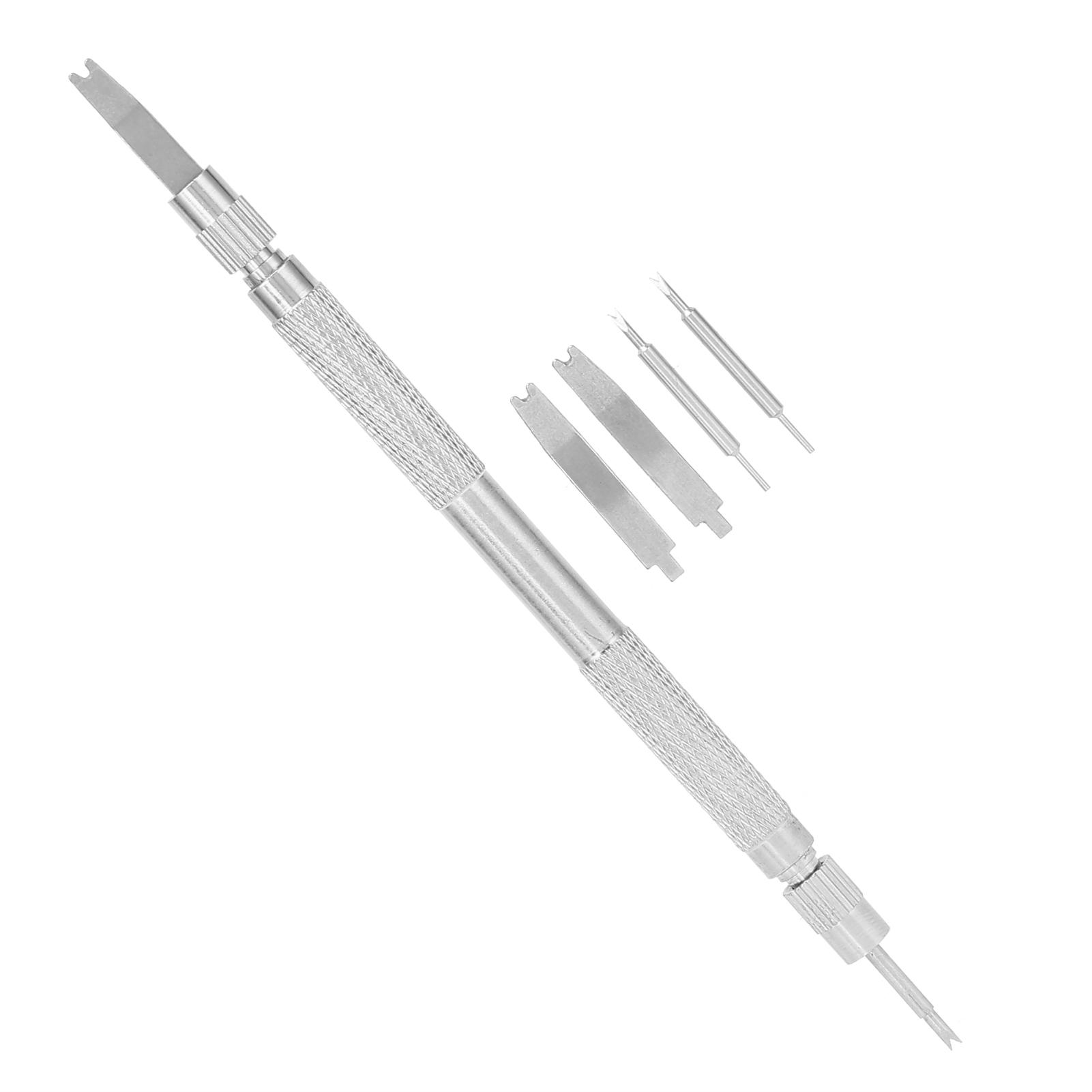 Watch Strap Spring Bar Link Pin Remover Tools with Spare Heads Watch Repairing Accessory
Watch Strap Spring Bar Link Pin Remover Tools with Spare Heads Watch Repairing Accessory
