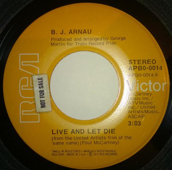 7inch Record BJ ARNAU Live And Let Die APB00014PROMO RCA 1973 US SoulFunk Used
7inch Record BJ ARNAU Live And Let Die APB00014PROMO RCA 1973 US SoulFunk Used